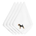 Carolines Treasures Welsh Terrier Embroidered Napkins, Set of 4 BB3385NPKE